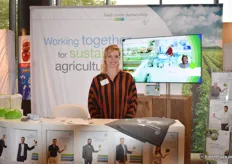 Eva Steffen am Stand der Bayer / Food Chain Partnership
