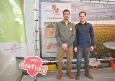 Ger Huijben und Robin Stolk von Tray Plant v/d Avoird aus den Nideerlanden. Demnächst wird der Jungpflanzenvermarkter auch die neue Erdbeer-Sorte Sonsation ins Sortiment aufnehmen. Größte Herausforderung bleibt es aber eine moderne, zukunftsfähige Himbeersorte zu finden.