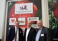 Jürgen Faby, Nils Wegener und Wilfried Plüschau am Stand der M.AL.