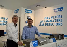 Die Firma Witt stellte auf der Fruit Logistica 2019 ihren non-invasiven Sauerstoff-Analysator vor. Martin Bender (Geschäftsführer) und David Sagarne am Stand der Firma.