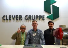 Die Clever Gruppe, hier vertreten durch Thomas F. Mittelstädt, Franz Lindner und Ivo Ehrlich. In diesem Jahr standen für die Clever Gruppe vor allem Nachhaltige Etiketten im Fokus.