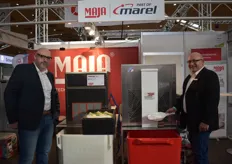 Armin Algner und Markus Cantatori von der Maja-Maschinenfabrik, die seit 2018 Teil der Marel-Gruppe ist. 