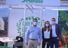 Die dreiköpfige Vertretung des spanischen Unternehmens Planasa.