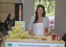 Gyuricza Kitti vertrat die ungarische Erzeugergenossenschaft Délkertész. Das Unternehmen kann auf die Erzeugnisse von über 500 regionalen Produzenten zurückgreifen. Vermarktet werden u.a. Paprika und Tomaten.