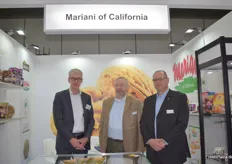 Joachim Alkewitz, Jens Borchert und Bernd Hofmeister von der Nuss & Trockenfrucht GmbH & Co. KG, zu dem auch Mariani of California gehört.